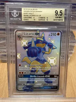 ~ESP~ SPANISH BGS 9.5 Lucario GX SV64 Hidden Fates Pokemon Card - Image 1