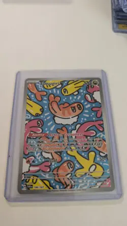 Rare Almost Perfect Tatsugiri Full Art Pokemon Card (Just Opened) - Image 1