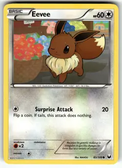 Eevee (83) 83/108 Dark Explorers LP Pokemon Card TCG - Image 1