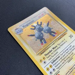 Pokemon TCG Magneton Base Set Unlimited Holo Rare Card 9/102 WOTC - Image 4