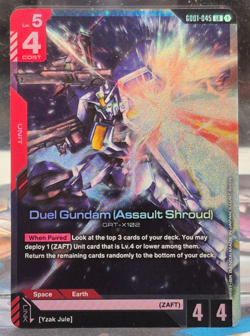 Duel Gundam Assault Shroud GD01-045 LR Foil Newtype Rising Card Game Near Mint - Image 1
