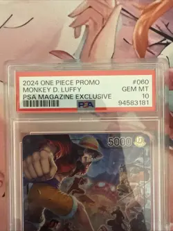 Monkey.D.Luffy (PSA Magazine) OP05-060 One Piece Promotion Cards Foil - Image 2