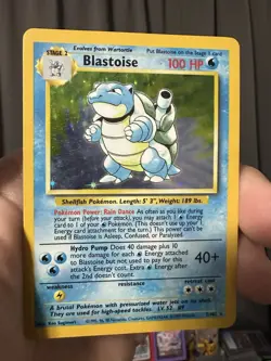 Blastoise 002/102 Base Set Holo LP/MP Pokemon Card WOTC TCG Mp Vintage WOTC - Image 1