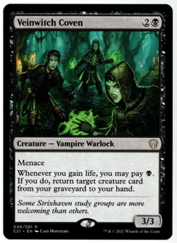 Veinwitch Coven 046/081 Non Foil Rare Commander 2021 MTG Near Mint - Image 1
