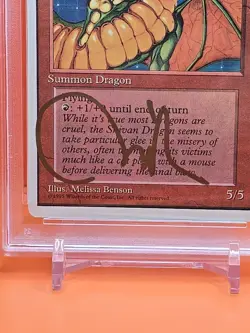 1995 MAGIC The Gathering SHIVAN DRAGON 4TH ED PSA/DNA CERTIFIED MELISSA BENSON - Image 2