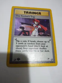 Pokemon TCG The Rocket's Trap Holo 1st Edition 19/132 Gym Heroes - Image 1