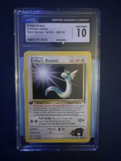 Erika’s Dratini Pokemon (2000) Gym Heroes 1st edition 42/132 - Image 1