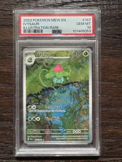 Ivysaur 167/165 PSA 10 Pokemon Scarlet & Violet 151 Holo Illustration Rare 2023 - Image 1