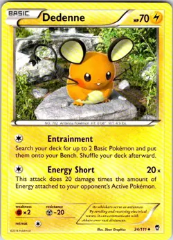 Pokemon | XY - Furious Fists | Dedenne | 34/111 | NM Normal - Image 1