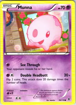 Pokemon | XY - Phantom Forces | Munna | 39/119 | NM Normal - Image 1