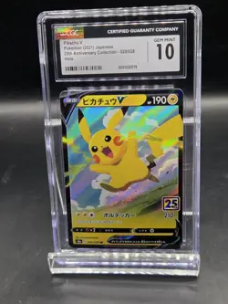 Pikachu V Pokemon (2021) Japanese 25th Anniversary Collection - 020/028 CGC 10 - Image 1