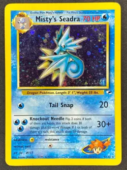 Pokemon Misty's Seadra Prerelease 9/132 G1 Gym Heroes MP - Image 1
