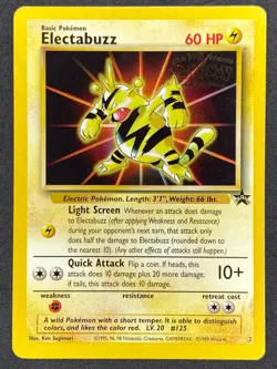 Pokemon Electabuzz 2 WoTC Black Star Promo LP - Image 1