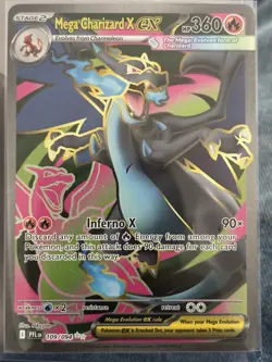 Mega Charizard x Ex 109/094 English Pokemon TCG Full Art Secret Rare NM - Image 1