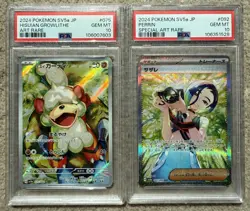 Pokemon Japanese - Hisuin Growlithe and Perrin - 075 092 - Crimson Haze - PSA 10 - Image 1