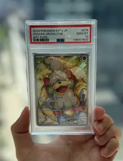 Pokemon Japanese - Hisuin Growlithe and Perrin - 075 092 - Crimson Haze - PSA 10 - Image 2