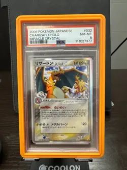 2006 Pokemon Japanese Charizard Holo Miracle Crystal PSA 8 NM-MT #032 EX - Image 1