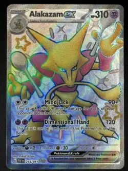 Alakazam ex 215/091 Pokemon TCG SV: Paldean Fates Shiny Ultra Rare Near Mint - Image 1