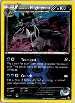 Team Aqua's Mightyena 18/34 - Double Crisis - Regular - Pokemon HP - Image 1