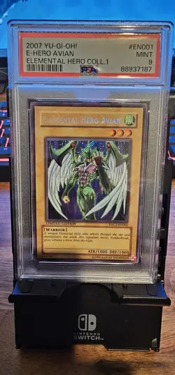 Elemental Hero Avian EHC1-EN001 Limited Edition Secret Rare YuGiOh PSA 9 - Image 1