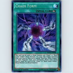 Yugioh Chaos Form MVP1-ENS08 1st Edition Secret Rare Holo - NM ?? - Image 1