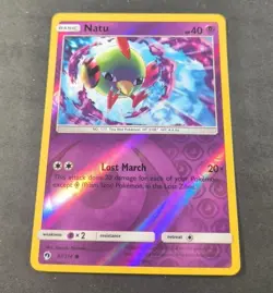 Pokemon Burning Shadows Natu Reverse Holo Common Card 87/214 LP - Image 1