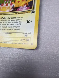 Pokemon Trading Card Game Birthday Pikachu Promo Card 24 - Image 3