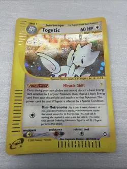 Pokemon TCG Togetic Neo Genesis Holo Card H27/H32 Rare LP Vintage - Image 1