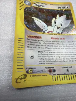 Pokemon TCG Togetic Neo Genesis Holo Card H27/H32 Rare LP Vintage - Image 2
