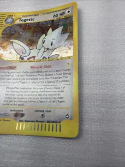Pokemon TCG Togetic Neo Genesis Holo Card H27/H32 Rare LP Vintage - Image 3