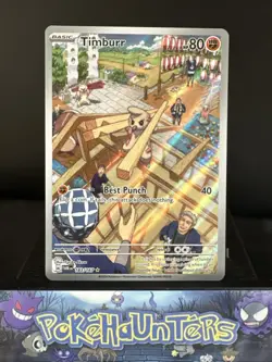 Pokemon Card Timburr 183/167 Twilight Masquerade Illustration Rare Near Mint - Image 1