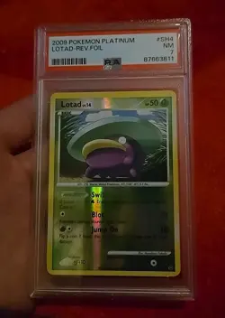 Psa Graded Holo Shiny Lotad Pokemon Card Sh4 - Image 1