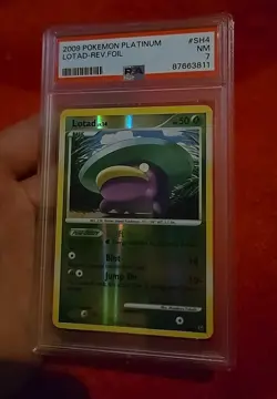 Psa Graded Holo Shiny Lotad Pokemon Card Sh4 - Image 2