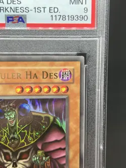 PSA 9 Mint Dark Ruler Ha Des LOD-001 1st Edition Yugioh Card - Image 4