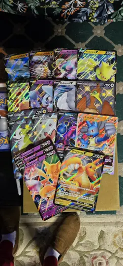 Pokemon Jumbo Oversized Card Lot of 17 TCG Cards - Image 1