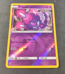 Pokemon Lost Thunder Poipole Reverse Holo Common Card 107/214 LP - Image 1