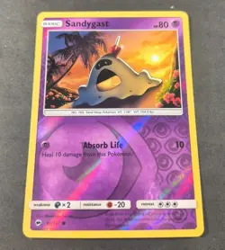 Pokemon Burning Shadows Sandygast Reverse Holo Common Card 61/147 LP - Image 1
