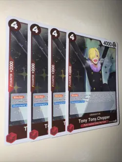 Tony Tony. Chopper OP10-011 X4 PLAYSET Rare English One Piece TCG Card CCG - Image 2
