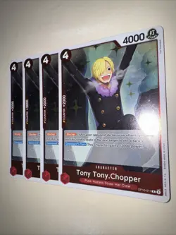 Tony Tony. Chopper OP10-011 X4 PLAYSET Rare English One Piece TCG Card CCG - Image 3