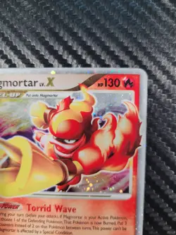 Magmortar LV.X 123/123 Holo Rare 2007 D&P Mysterious Treasures Pokemon Card LP - Image 3