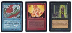 MTG Magic the Gathering 3-card vintage lot: alpha blue elemental blast,beta fire - Image 1