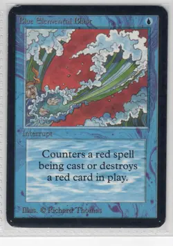 MTG Magic the Gathering 3-card vintage lot: alpha blue elemental blast,beta fire - Image 4