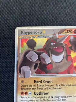 Rhyperior Lv.X DP29 Black Star Promo Holo Ultra Rare Pokemon Card HP - Image 2