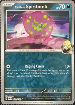Cynthia's Spiritomb 129/182 Sv10: Destined Rivals Reverse Holo - Pokemon Card - Image 1