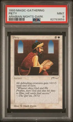 Piety (Dark) - Arabian Nights - MINT - PSA 9. POP 20. See MTG in Store. - Image 1