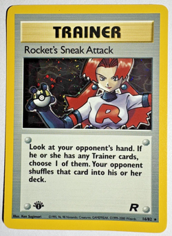 Pokemon TCG Rocket's Sneak Attack 1st Edition Rare Holo Card #16/82 Team Rocket - Image 1