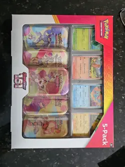 Pokemon Scarlett And Violet 151 5 Pack Tin With Promos - Image 1