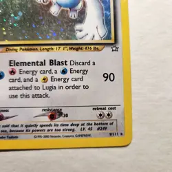 2000 Lugia 9/111 - Neo Genesis Unlimited Holo Rare - Pokemon TCG - LP - Image 4