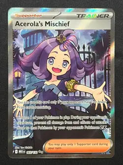 2025 POKEMON MEG EN-MEGA EVOLUTION ULTRA RARE 165/132 ACEROLA'S MISCHIEF - Image 1