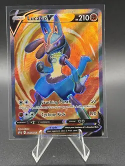 Lucario V SWSH213 Sword & Shield Full Art Promo Holo Pokemon TCG NM/M - Image 1